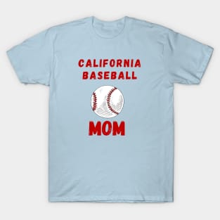 California Baseball Mom T-Shirt